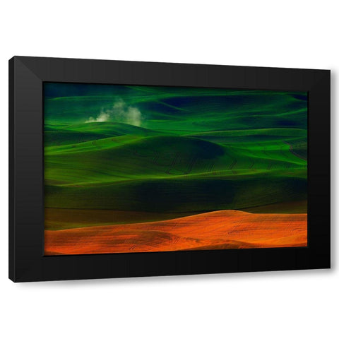 Morning in Palouse Black Modern Wood Framed Art Print by Chang, Phillip