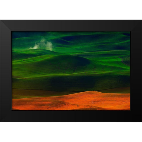 Morning in Palouse Black Modern Wood Framed Art Print by Chang, Phillip