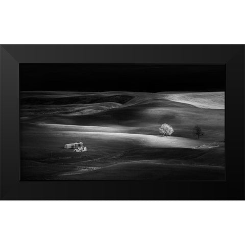 Farm Black Modern Wood Framed Art Print by Chang, Phillip