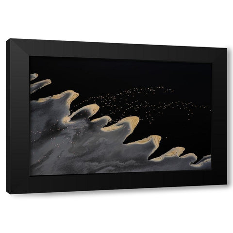 Flying Over the Lake Black Modern Wood Framed Art Print with Double Matting by Chang, Phillip