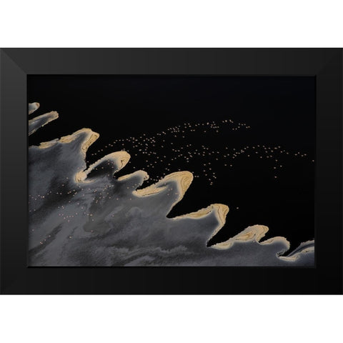 Flying Over the Lake Black Modern Wood Framed Art Print by Chang, Phillip