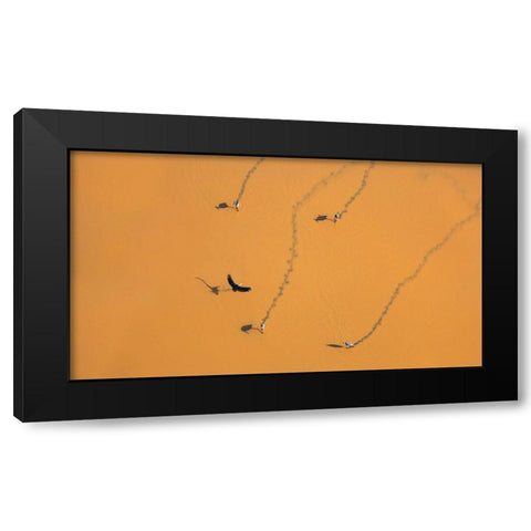 Walking on water Black Modern Wood Framed Art Print by Chang, Phillip