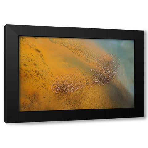 The footprint Black Modern Wood Framed Art Print by Chang, Phillip