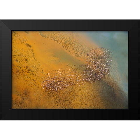 The footprint Black Modern Wood Framed Art Print by Chang, Phillip