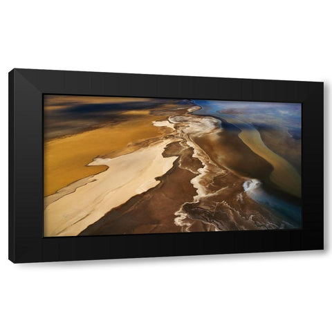 The River of Color Black Modern Wood Framed Art Print with Double Matting by Chang, Phillip