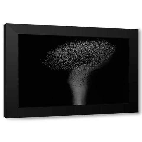 The question mark Black Modern Wood Framed Art Print by Chang, Phillip