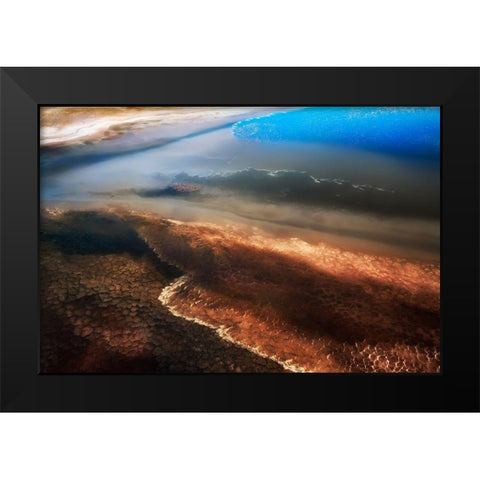 The color of the lake Black Modern Wood Framed Art Print by Chang, Phillip