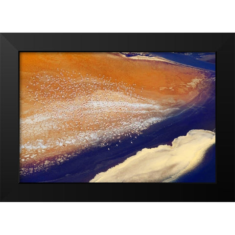 The lake and bird Black Modern Wood Framed Art Print by Chang, Phillip