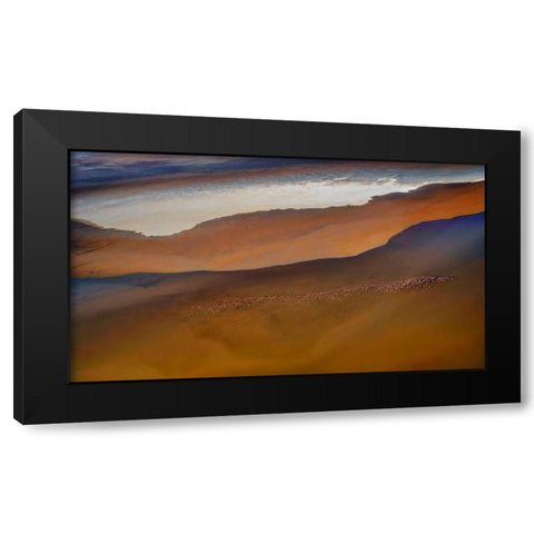 Colorful  Layers Black Modern Wood Framed Art Print by Chang, Phillip