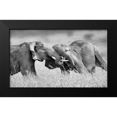 So Powerful Black Modern Wood Framed Art Print by Chang, Phillip