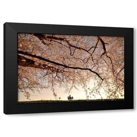 Way Back Black Modern Wood Framed Art Print with Double Matting by Takanobu Kano