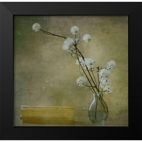 Books Black Modern Wood Framed Art Print by Devos, Delphine