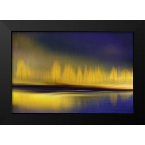 Yellow night Black Modern Wood Framed Art Print by Westum, Heidi