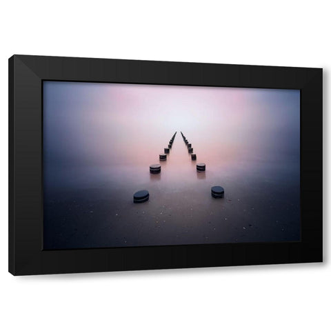 Alone in the silence Black Modern Wood Framed Art Print with Double Matting by Jubic, Srecko