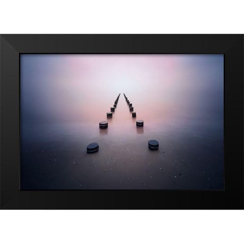 Alone in the silence Black Modern Wood Framed Art Print by Jubic, Srecko