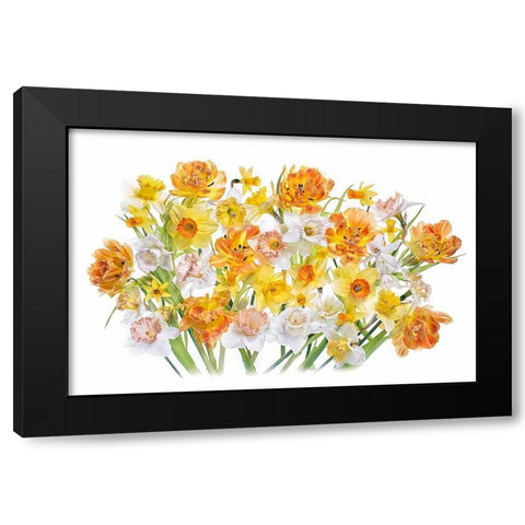 Spirited Black Modern Wood Framed Art Print by Parker, Jacky