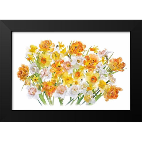 Spirited Black Modern Wood Framed Art Print by Parker, Jacky