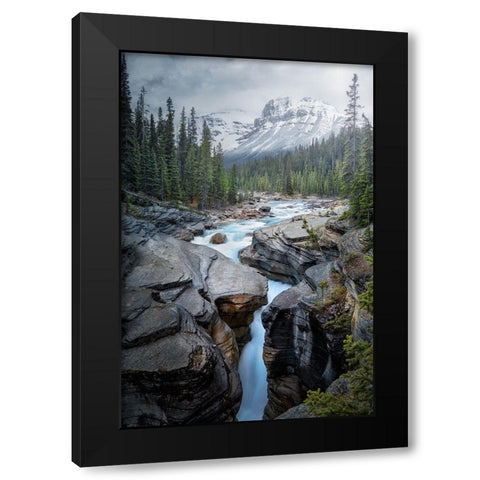 Mistaya Black Modern Wood Framed Art Print with Double Matting by Gamito, Clara