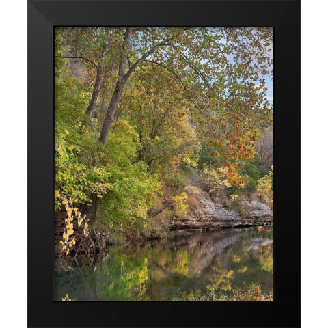 Crooked Creek near Harrison-Arkansas Black Modern Wood Framed Art Print by Fitzharris, Tim