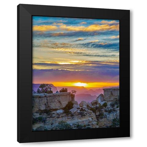 Moran Point-Grand Canyon National Park-Arizona-USA Black Modern Wood Framed Art Print with Double Matting by Fitzharris, Tim