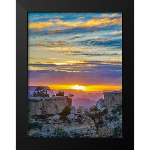 Moran Point-Grand Canyon National Park-Arizona-USA Black Modern Wood Framed Art Print by Fitzharris, Tim