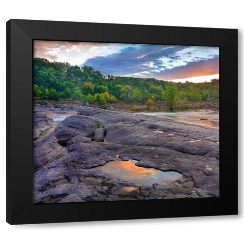 Pedernales Falls State Park-Texas Black Modern Wood Framed Art Print with Double Matting by Fitzharris, Tim