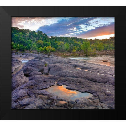 Pedernales Falls State Park-Texas Black Modern Wood Framed Art Print by Fitzharris, Tim