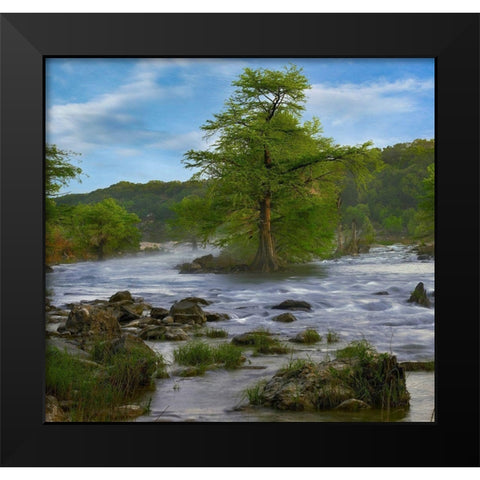 Pedernales River-Pedernales Falls State Park-Texas Black Modern Wood Framed Art Print by Fitzharris, Tim