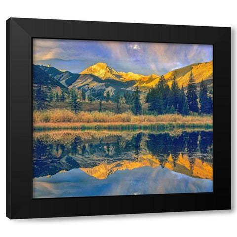 Haystack Mountain-Maroon Bells-Snowmass Wilderness near Aspen-Colorado Black Modern Wood Framed Art Print with Double Matting by Fitzharris, Tim