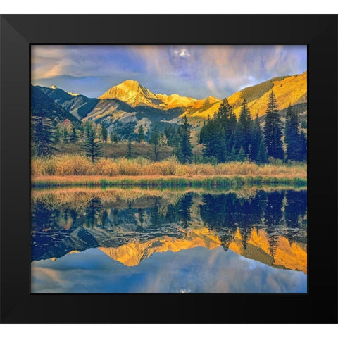 Haystack Mountain-Maroon Bells-Snowmass Wilderness near Aspen-Colorado Black Modern Wood Framed Art Print by Fitzharris, Tim