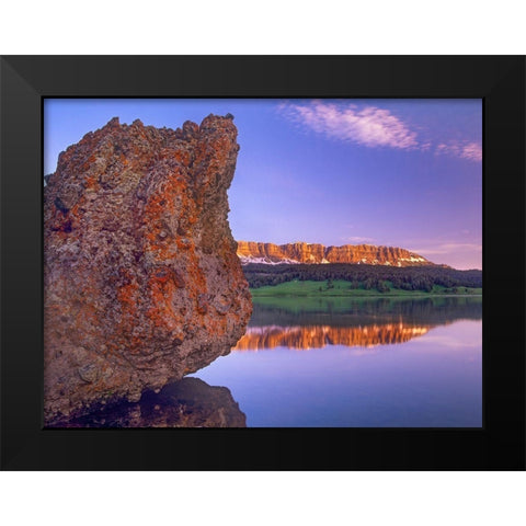 Breccia Cliffs and Brooks Lake-Wyoming Black Modern Wood Framed Art Print by Fitzharris, Tim