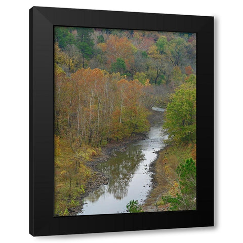 Cassatot River near Millwood Lake-Arkansas Black Modern Wood Framed Art Print with Double Matting by Fitzharris, Tim