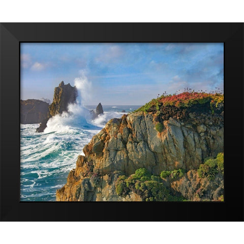 Pounding Waves at Piedras Blancas-California Black Modern Wood Framed Art Print by Fitzharris, Tim