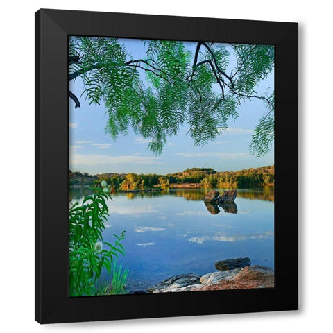 Inks Lake State Park-Texas Black Modern Wood Framed Art Print with Double Matting by Fitzharris, Tim