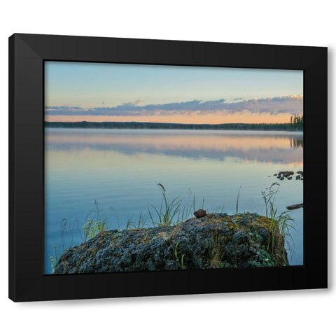 Yellowstone Lake-Yellowstone National Park-Wyoming-USA Black Modern Wood Framed Art Print with Double Matting by Fitzharris, Tim