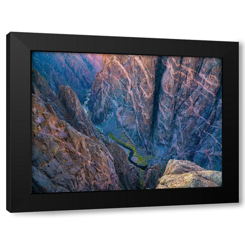 Black Canyon of the Gunnison National Park-Colorado Black Modern Wood Framed Art Print with Double Matting by Fitzharris, Tim