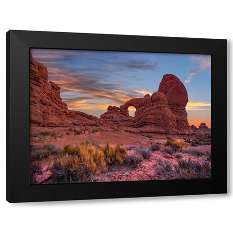 Delicate Arch at Sunset-Arches National Park-Utah-USA Black Modern Wood Framed Art Print with Double Matting by Fitzharris, Tim