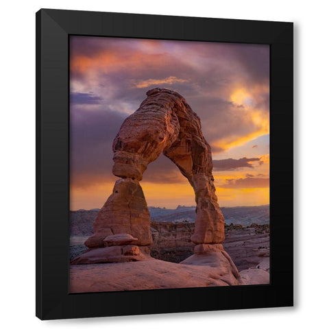 Delicate Arch at Sunset-Arches National Park-Utah-USA Black Modern Wood Framed Art Print by Fitzharris, Tim