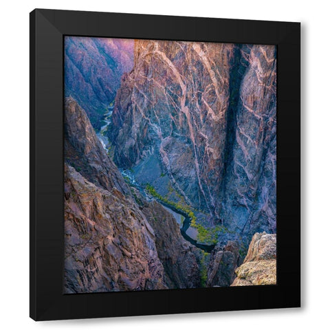 Black Canyon of the Gunnison National Park-Colorado Black Modern Wood Framed Art Print with Double Matting by Fitzharris, Tim