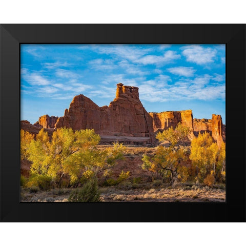 Courthouse Towers from Courthouse Wash-Arches National Park-Utah Black Modern Wood Framed Art Print by Fitzharris, Tim