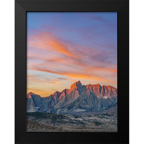 Sunrise on Sierra Nevada from Owens Valley-California Black Modern Wood Framed Art Print by Fitzharris, Tim