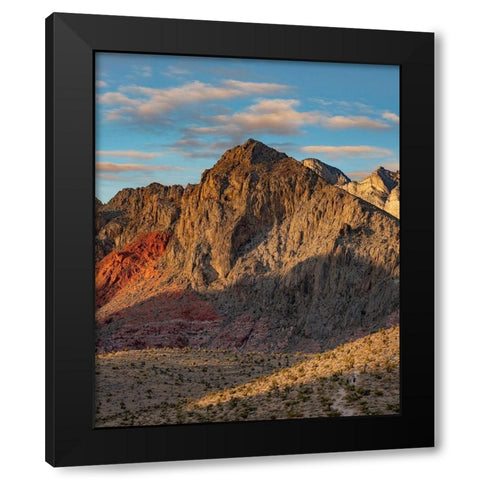 Calico Hills-Red Rock canyon National Conservation Area-Nevada Black Modern Wood Framed Art Print with Double Matting by Fitzharris, Tim