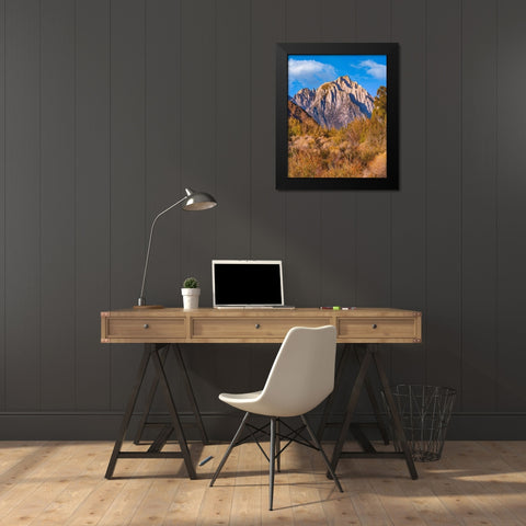 Lone Pine Peak from Tuttle Creek-Sierra Nevada-California-USA Black Modern Wood Framed Art Print by Fitzharris, Tim