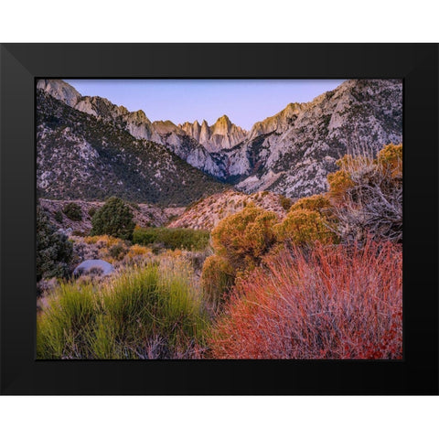 Mount Whitney-Sequoia National Park Inyo-National Forest-California Black Modern Wood Framed Art Print by Fitzharris, Tim