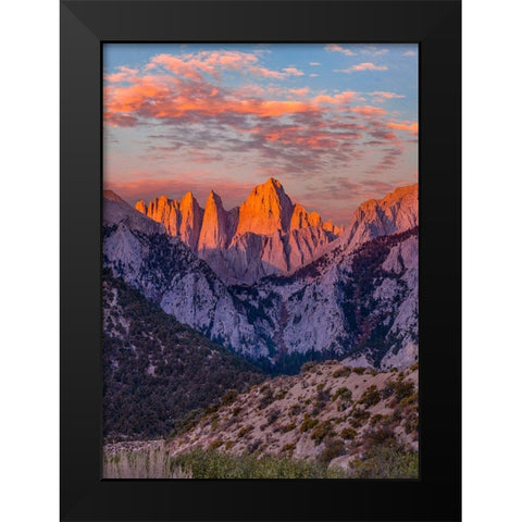 Mount Whitney-Sequoia National Park Inyo-National Forest-California Black Modern Wood Framed Art Print by Fitzharris, Tim