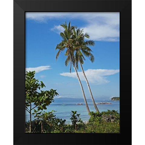 Bikini Beach  Black Modern Wood Framed Art Print by Fitzharris, Tim