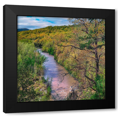 Mulberry National Wild and Scenic River Black Modern Wood Framed Art Print by Fitzharris, Tim