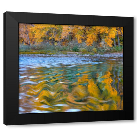 Ripples in the Rio Grande Black Modern Wood Framed Art Print with Double Matting by Fitzharris, Tim