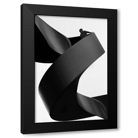 Moving Still Black Modern Wood Framed Art Print by Abrantes, Paulo