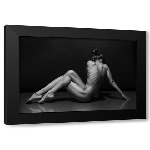 bodyscape Black Modern Wood Framed Art Print with Double Matting by Belovodchenko, Anton